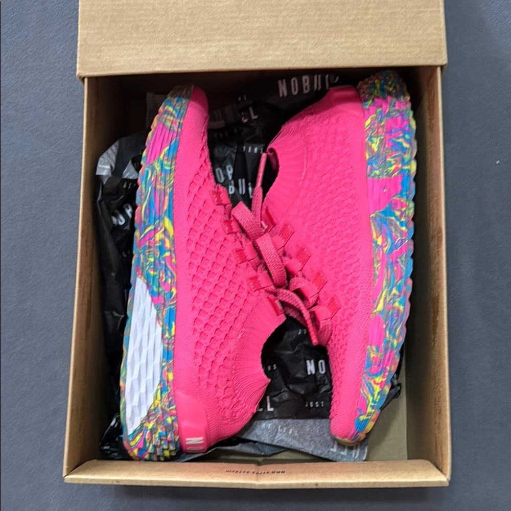 NOBULL Pink Athletic Shoes with Multicolor Sole